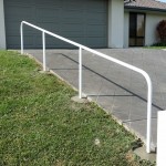 Photo of handrail up driveway